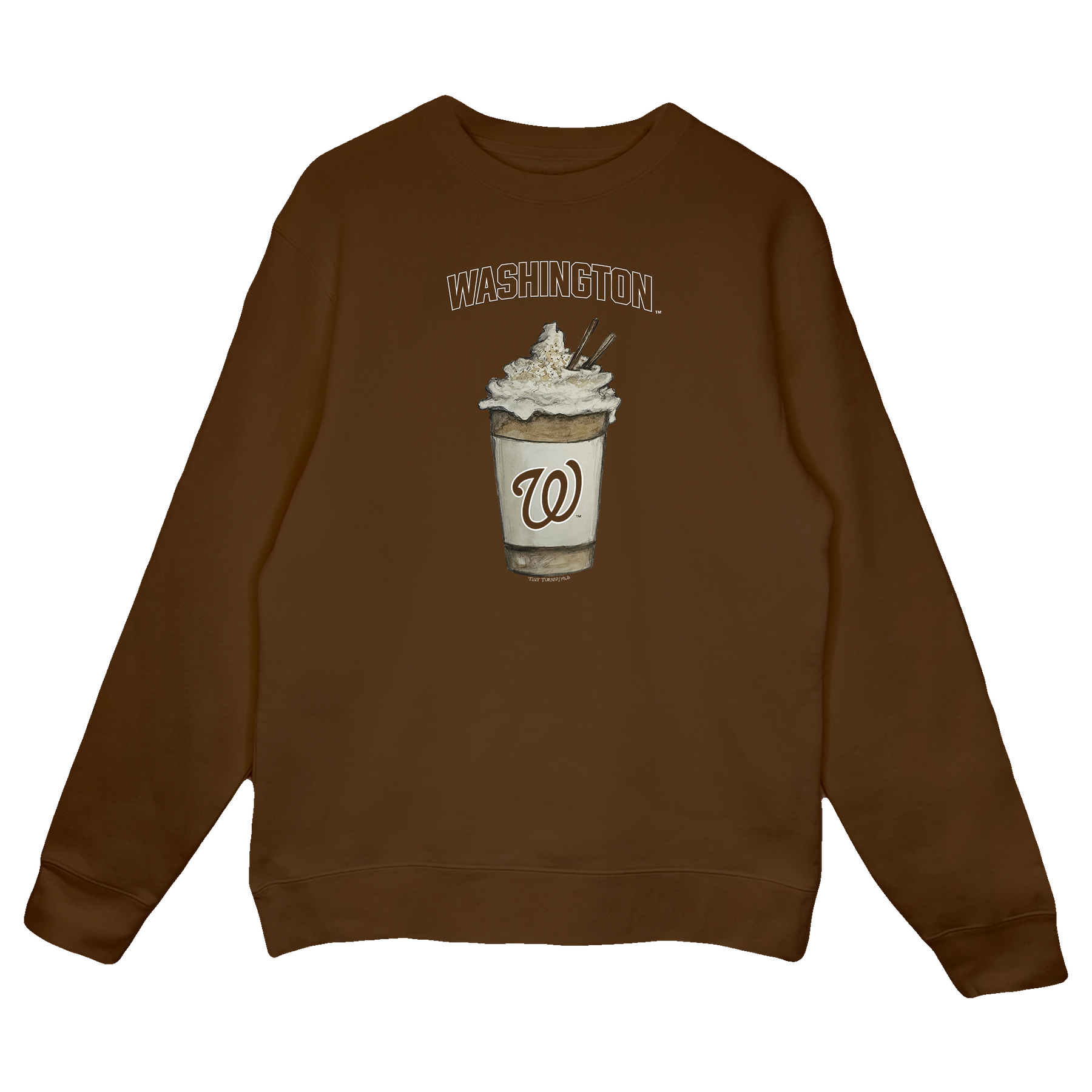 Washington Nationals Latte Crewneck Sweatshirt
