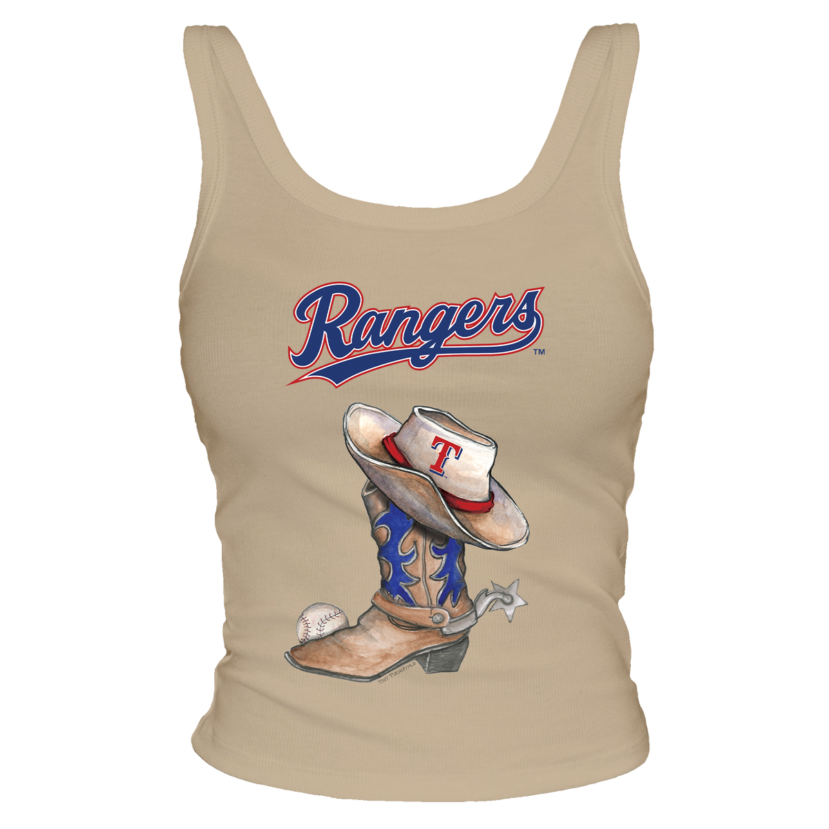 Texas Rangers Cowboy Boot Ribbed Tank