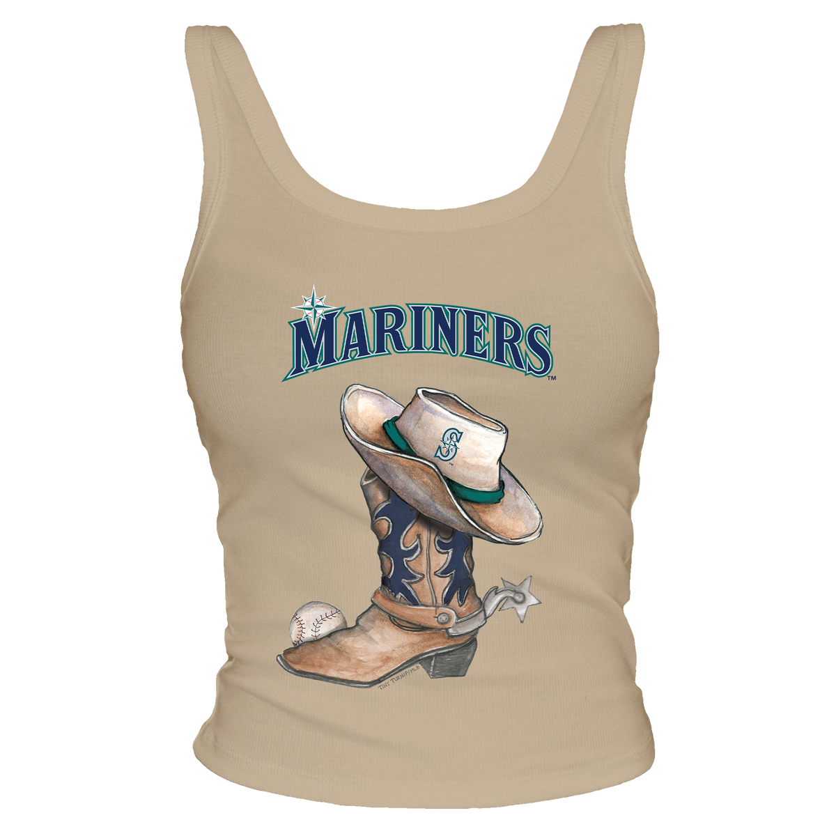 Seattle Mariners Cowboy Boot Ribbed Tank