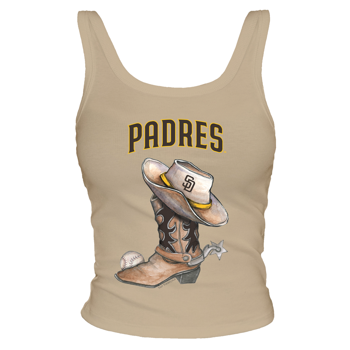 San Diego Padres Cowboy Boot Ribbed Tank