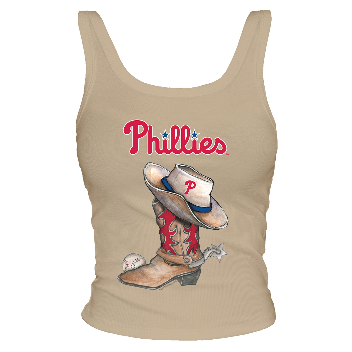Philadelphia Phillies Cowboy Boot Ribbed Tank