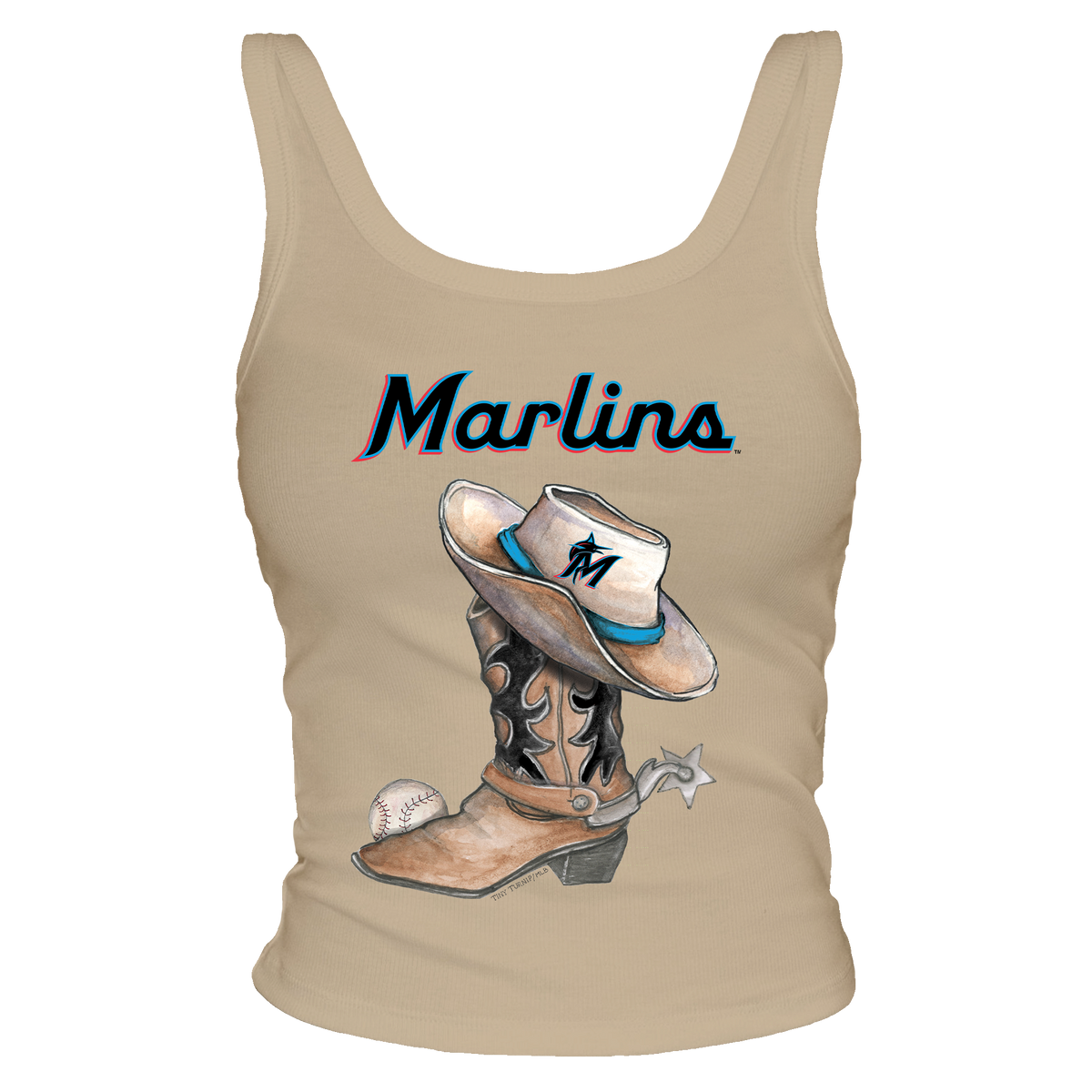 Miami Marlins Cowboy Boot Ribbed Tank