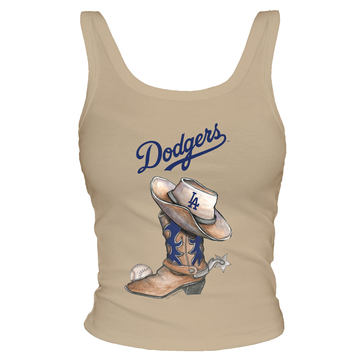 Los Angeles Dodgers Cowboy Boot Ribbed Tank