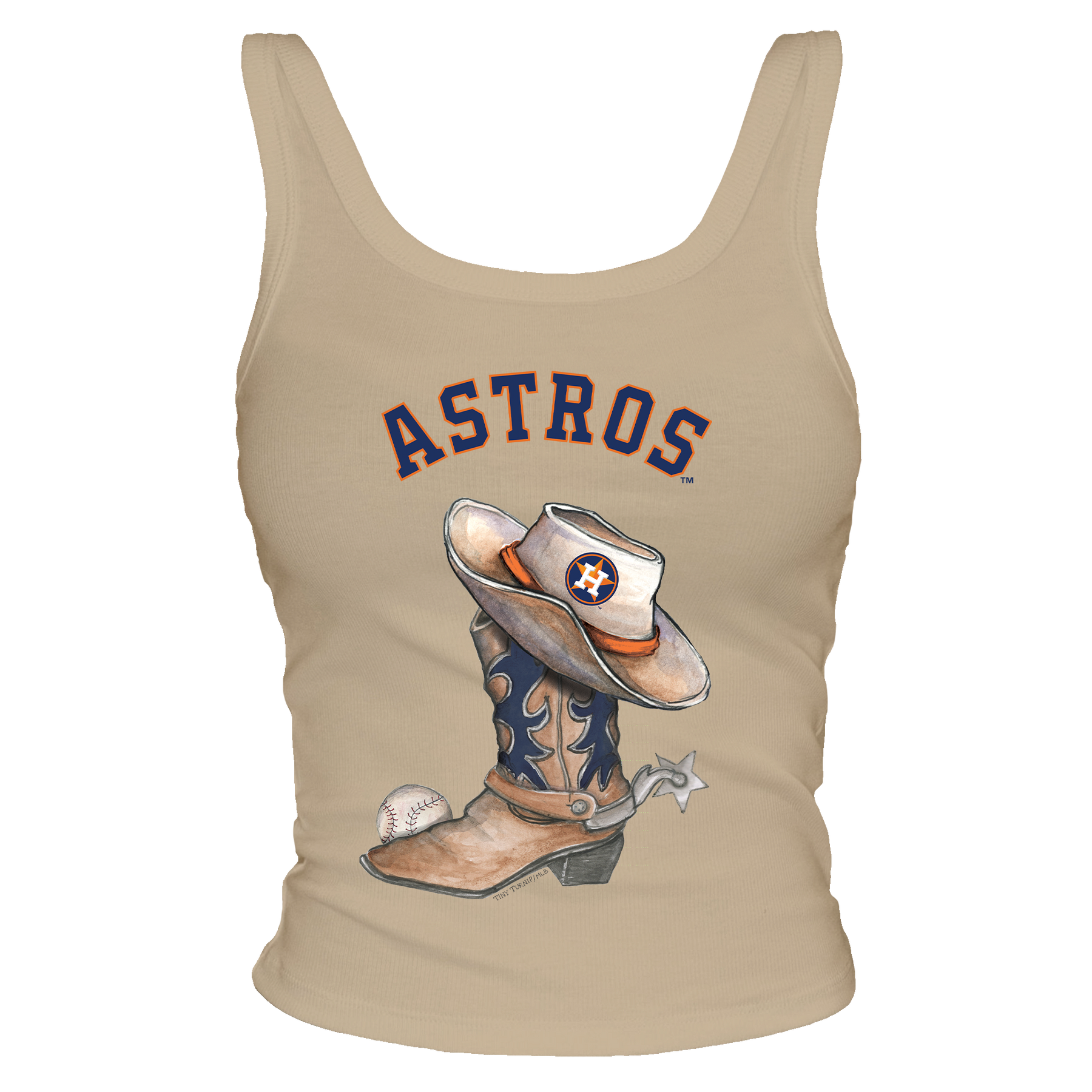 Houston Astros Cowboy Boot Ribbed Tank