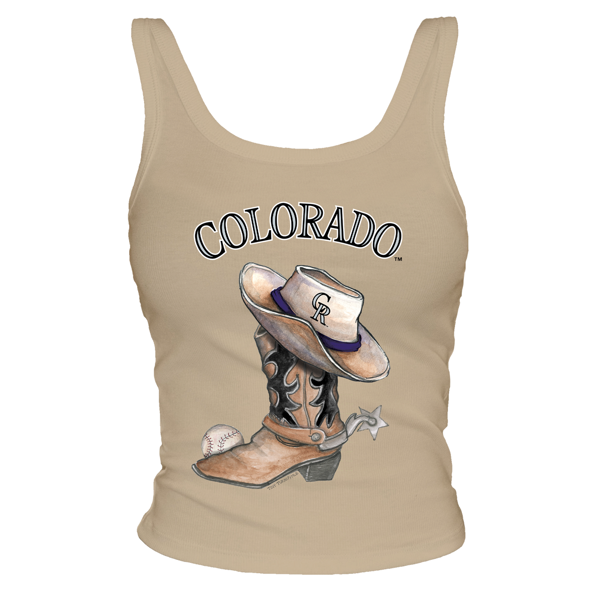 Colorado Rockies Cowboy Boot Ribbed Tank