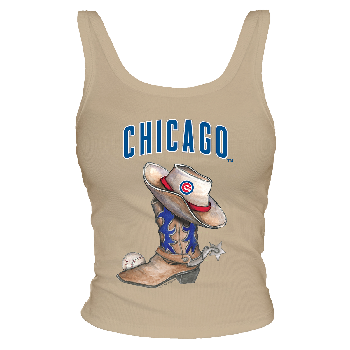 Chicago Cubs Cowboy Boot Ribbed Tank