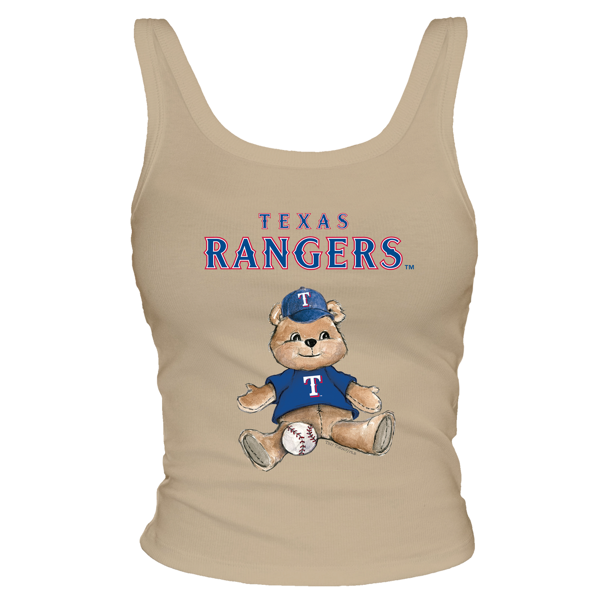 Texas Rangers Teddy Ribbed Tank - Tiny Turnip