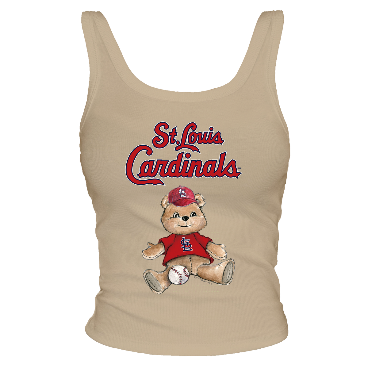 St. Louis Cardinals Teddy Ribbed Tank - Tiny Turnip