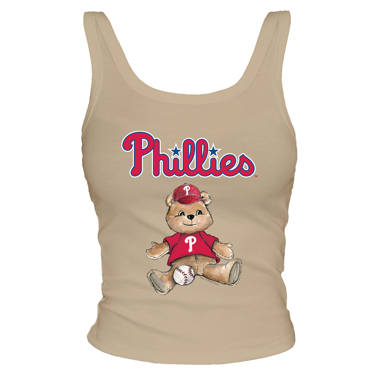 Philadelphia Phillies Teddy Ribbed Tank - Tiny Turnip