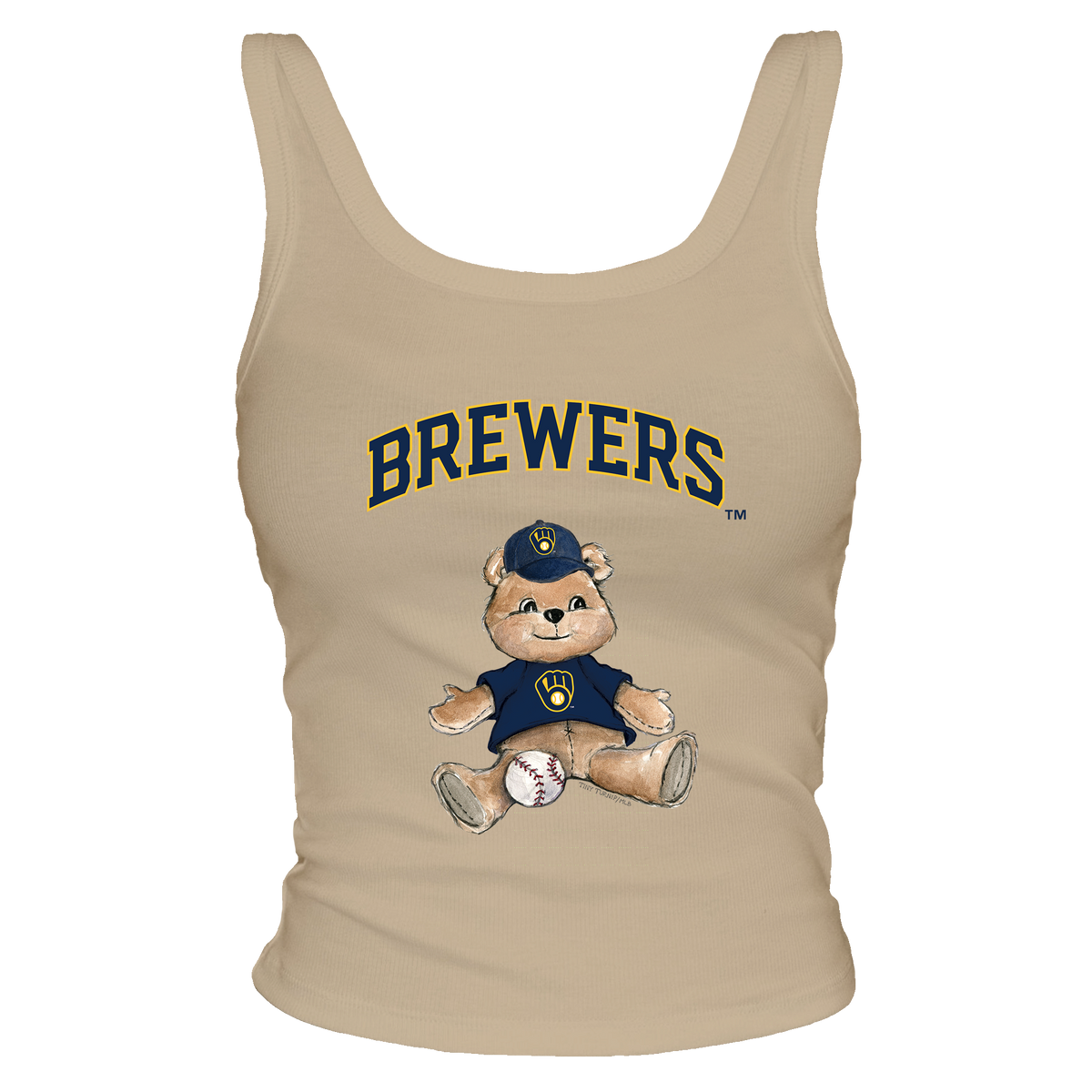 Milwaukee Brewers Teddy Ribbed Tank - Tiny Turnip