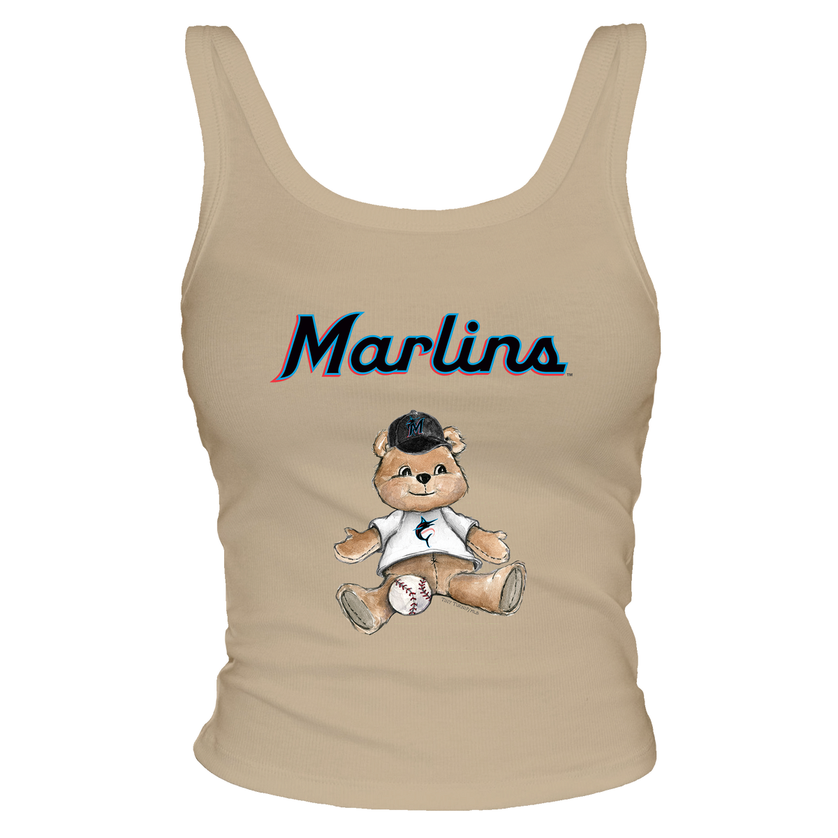 Miami Marlins Teddy Ribbed Tank - Tiny Turnip