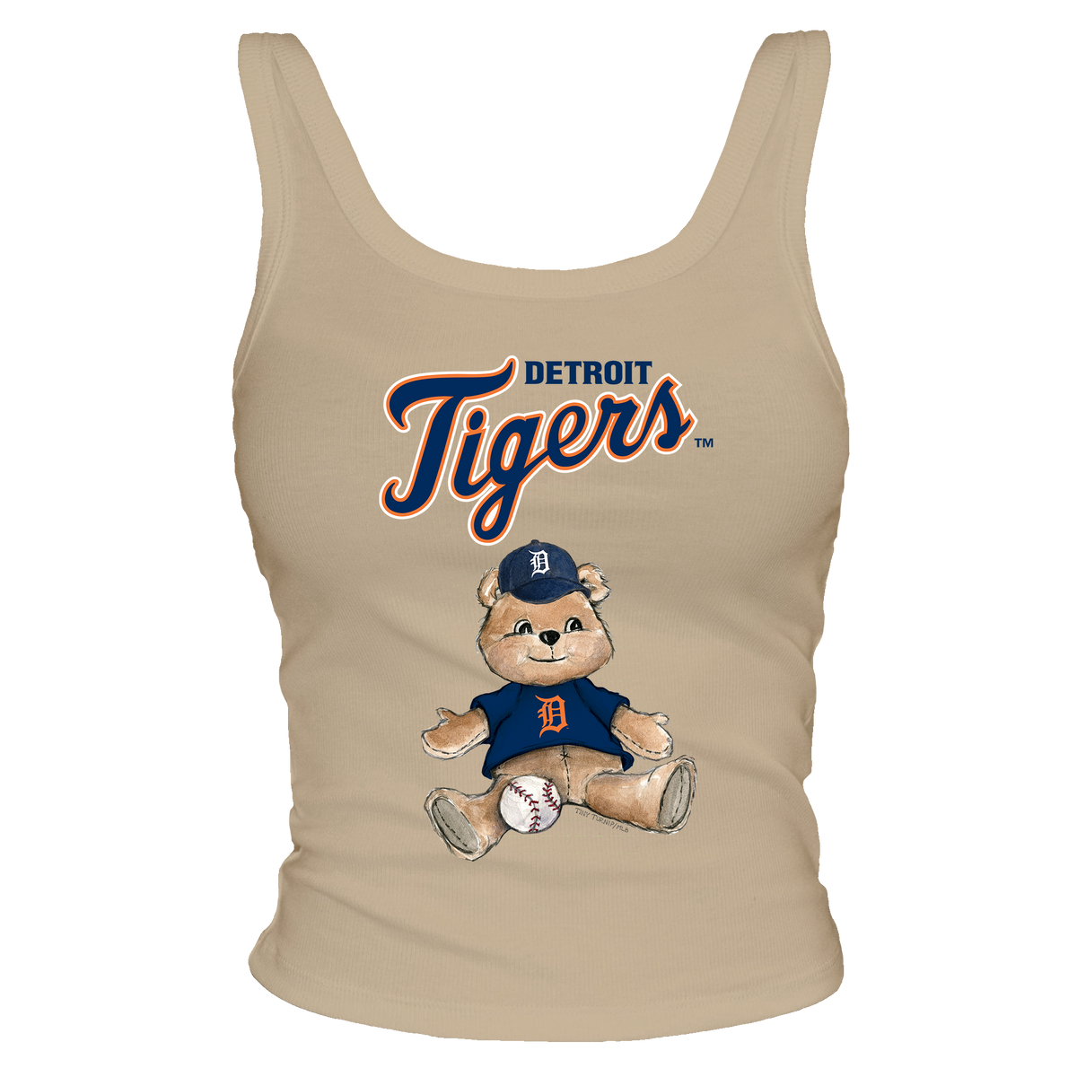 Detroit Tigers Teddy Ribbed Tank - Tiny Turnip
