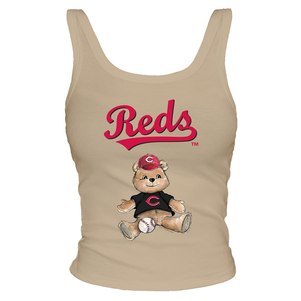Cincinnati Reds Teddy Ribbed Tank - Tiny Turnip