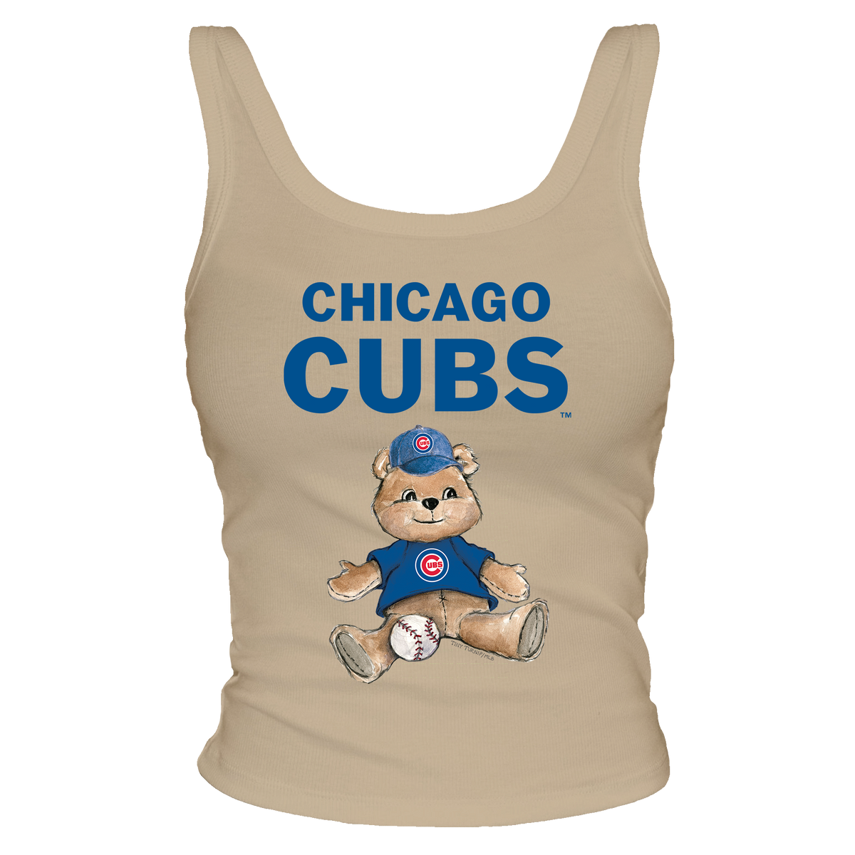Chicago Cubs Teddy Ribbed Tank - Tiny Turnip