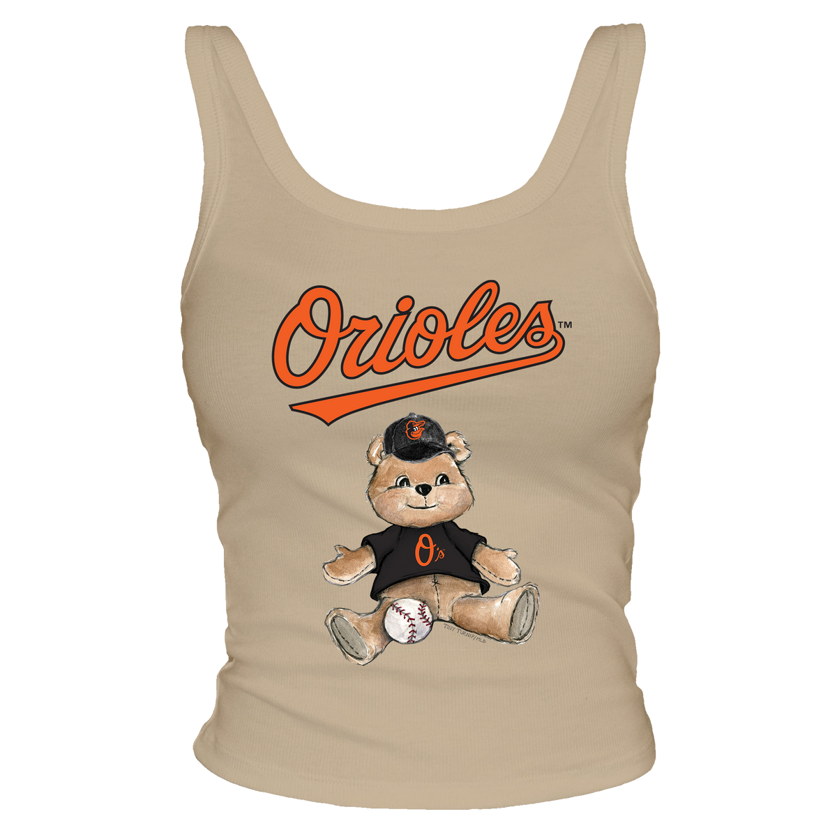 Baltimore Orioles Teddy Ribbed Tank - Tiny Turnip