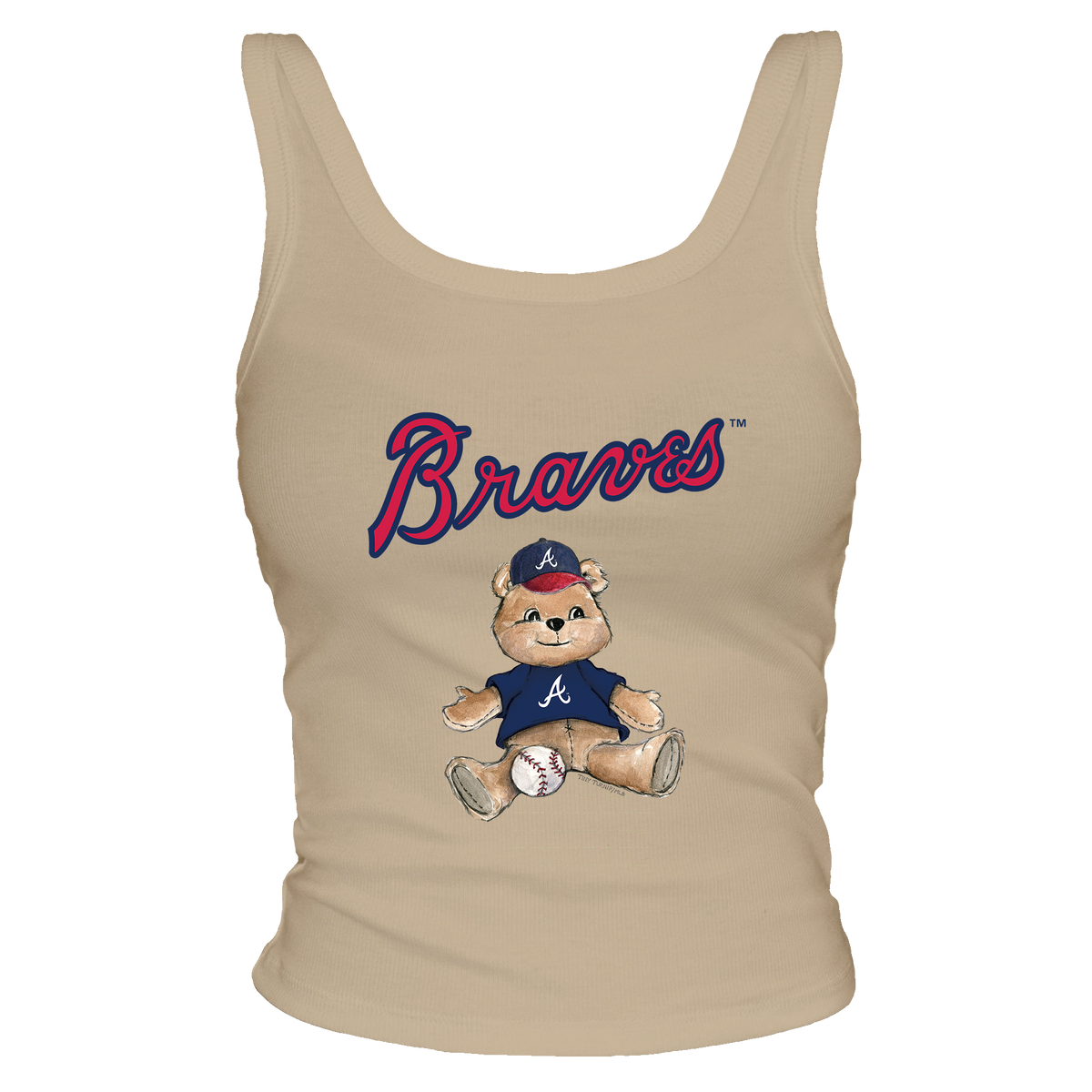 Atlanta Braves Teddy Ribbed Tank - Tiny Turnip