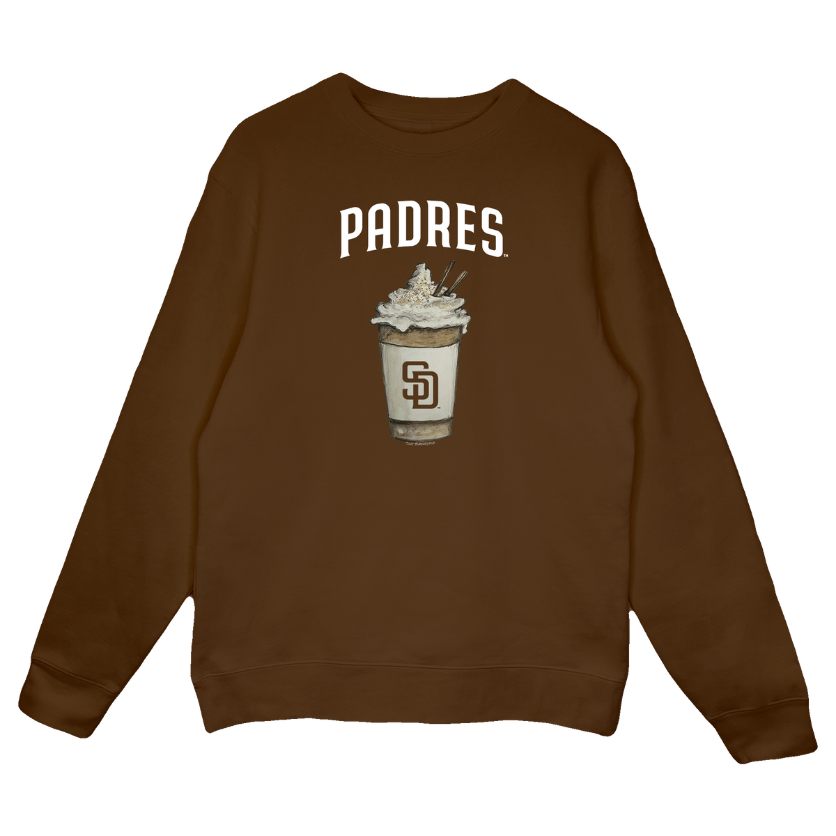 San Diego Padres Latte Crewneck Sweatshirt