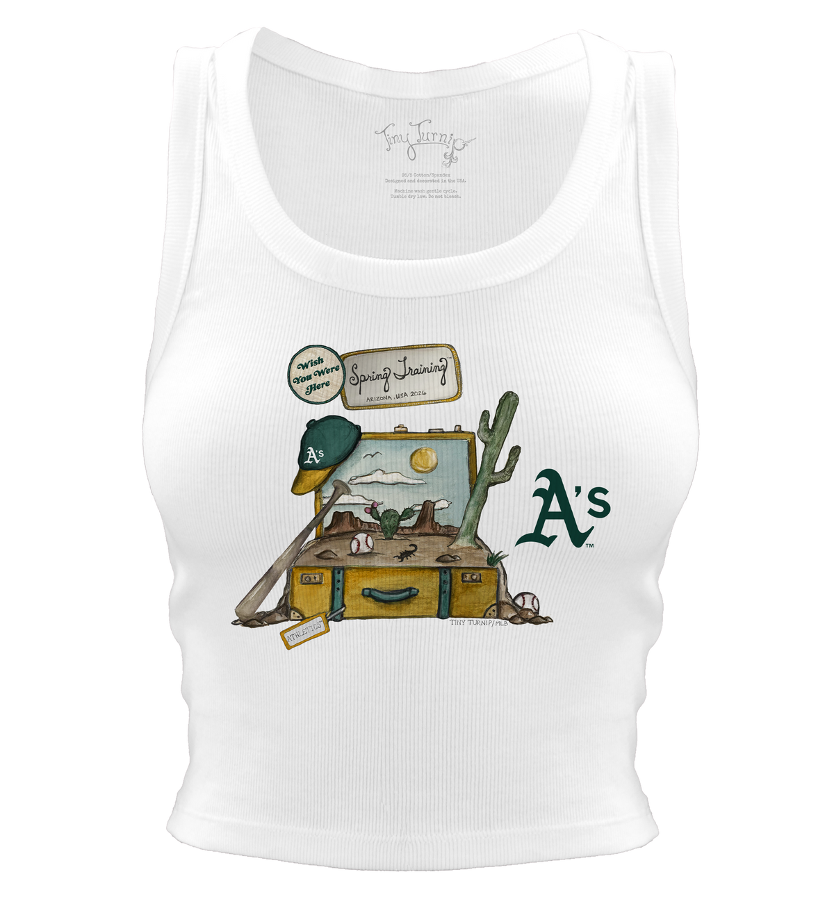 Oakland Athletics Spring Training 2026 Crop Tank - Tiny Turnip