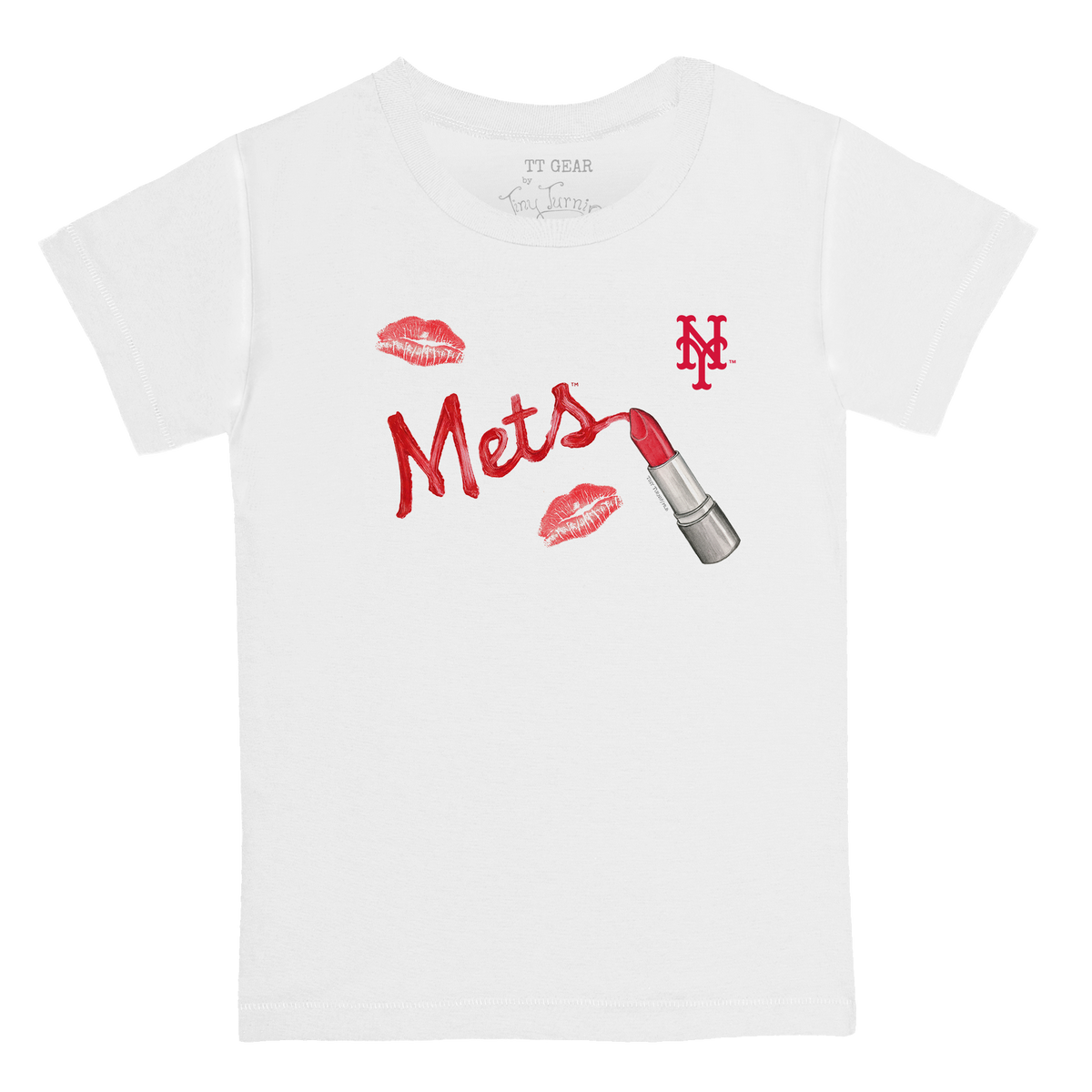 New York Mets Lipstick Kid's Tee Shirt - Tiny Turnip