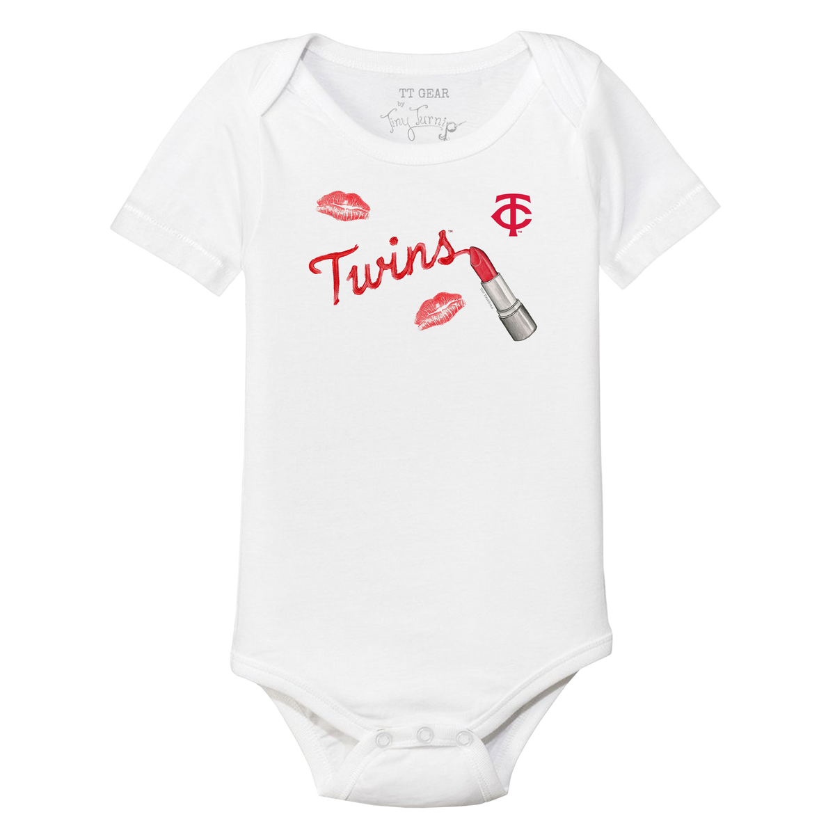 Minnesota Twins Lipstick Short Sleeve Snapper - Tiny Turnip