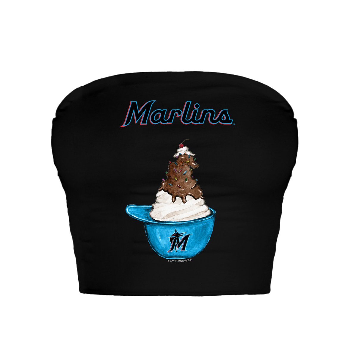 Miami Marlins Sundae Helmet Crop Tube Top