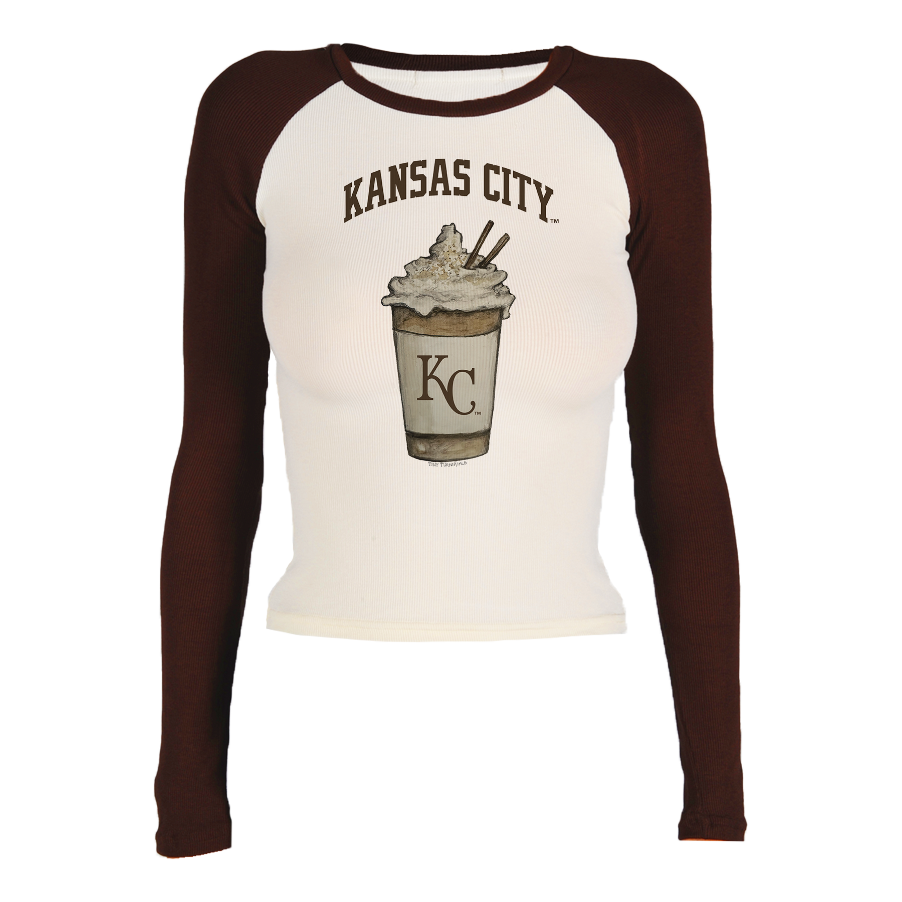 Kansas City Royals Latte Roxy Raglan Long Sleeve