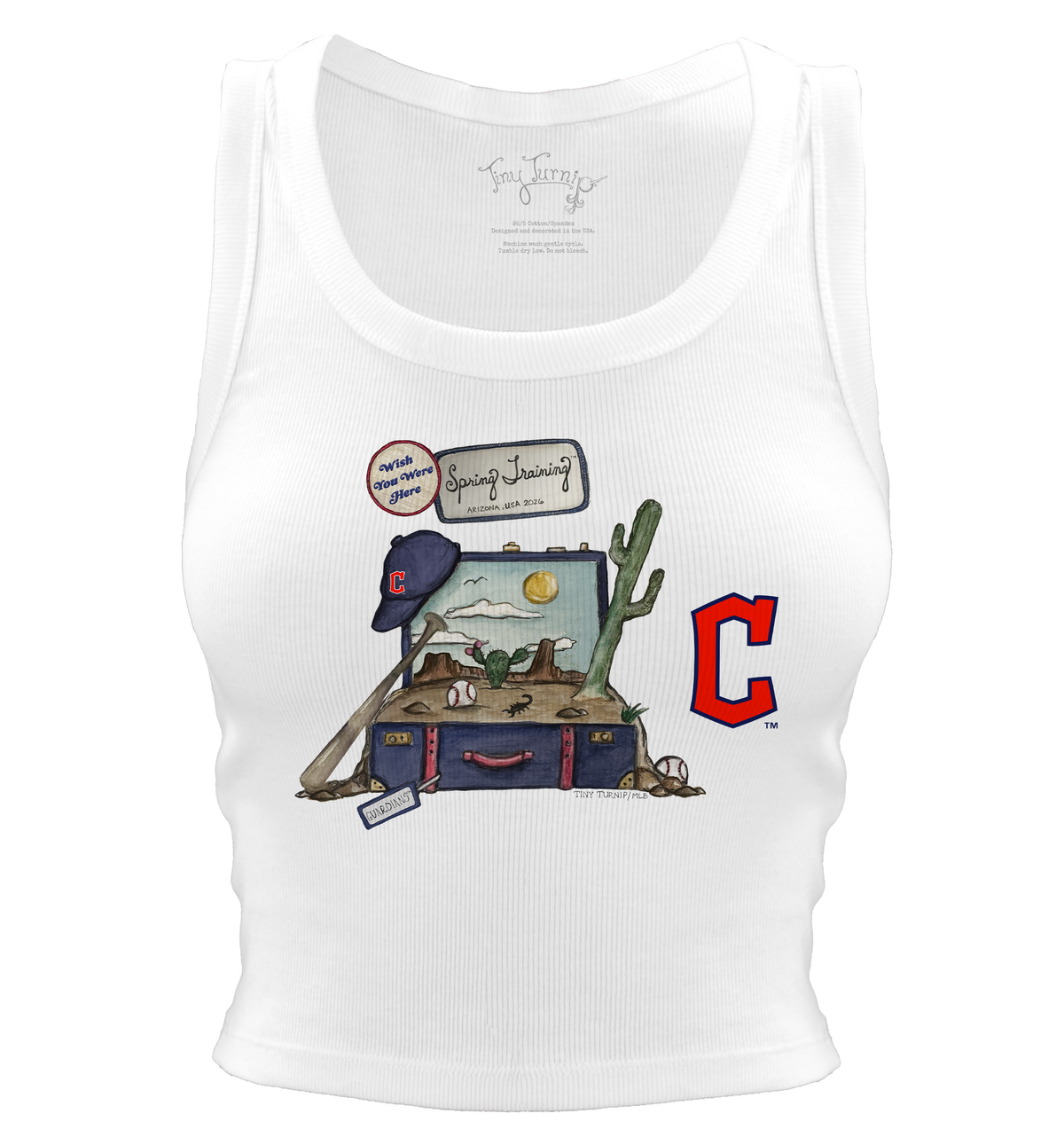 Cleveland Guardians Spring Training 2026 Crop Tank - Tiny Turnip