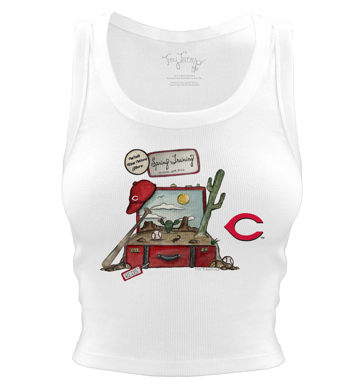 Cincinnati Reds Spring Training 2026 Crop Tank - Tiny Turnip