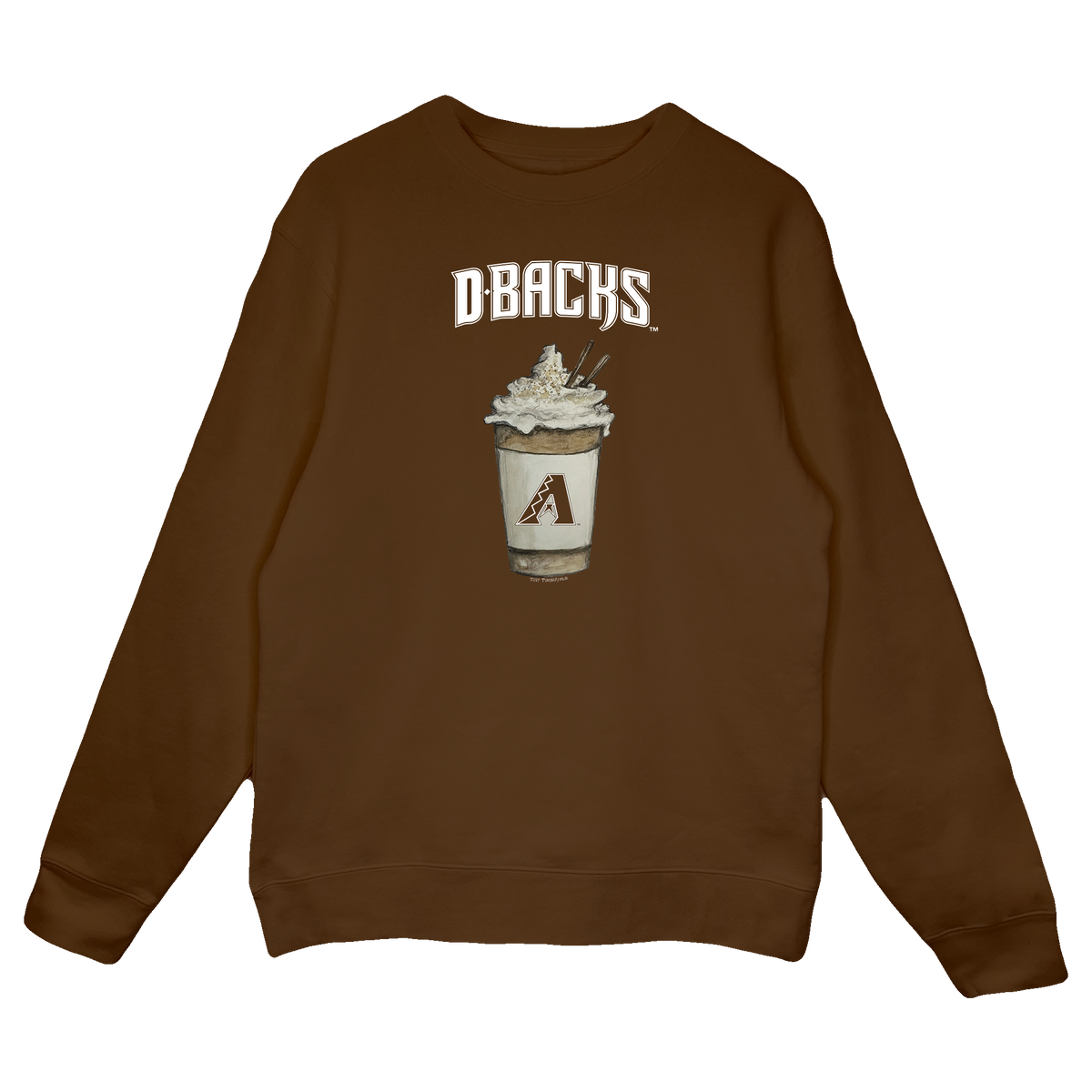 Arizona Diamondbacks Latte Crewneck Sweatshirt