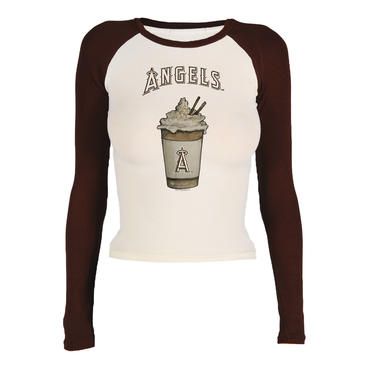Los Angeles Angels Latte Roxy Raglan Long Sleeve