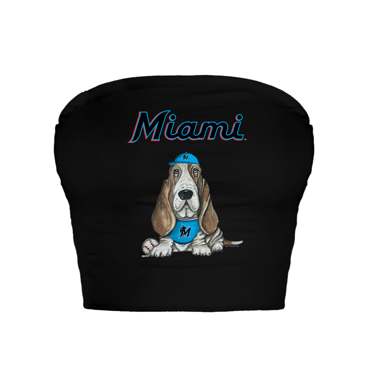 Miami Marlins Puddy Crop Tube Top