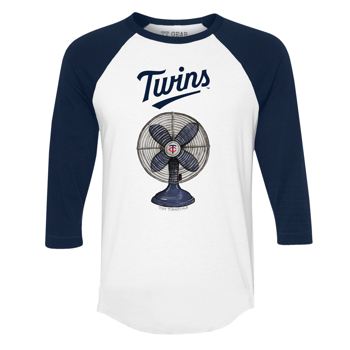Minnesota Twins Fan 3/4 Navy Blue Sleeve Raglan