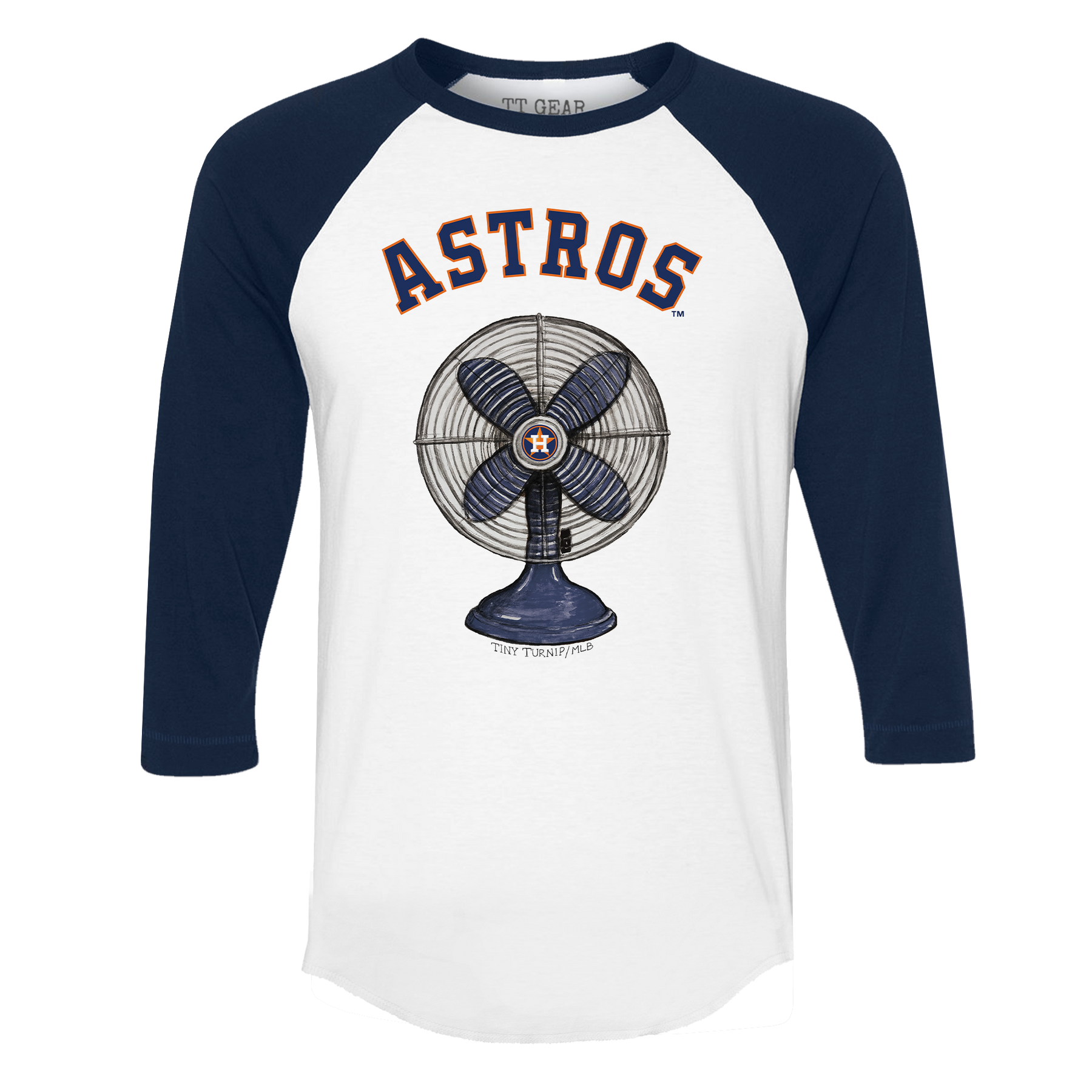 Houston Astros Fan 3/4 Navy Blue Sleeve Raglan