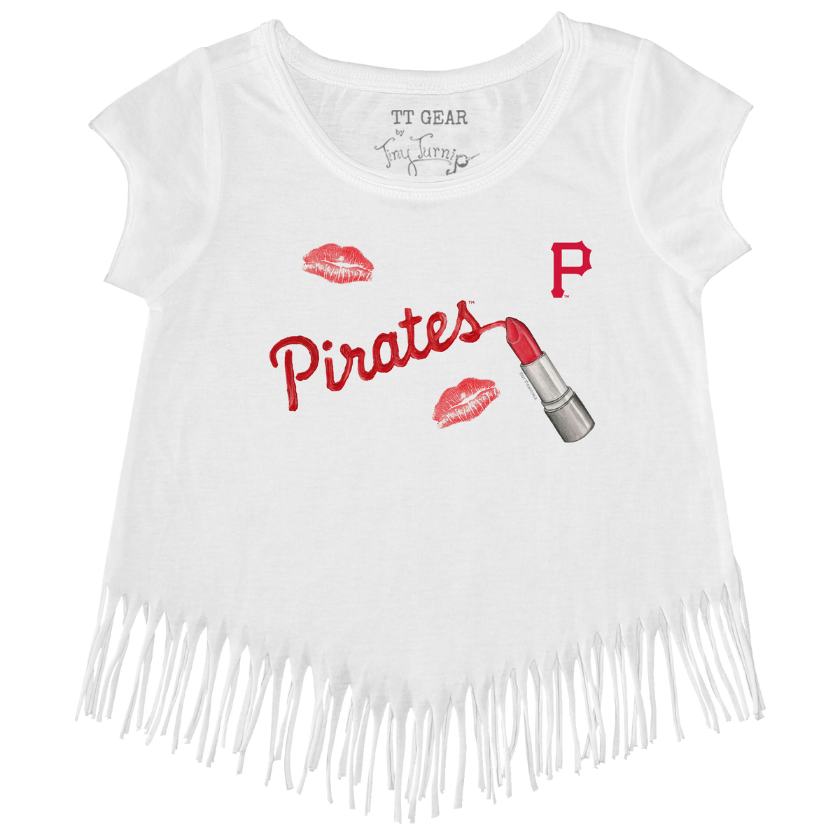 Pittsburgh Pirates Lipstick Fringe Tee - Tiny Turnip
