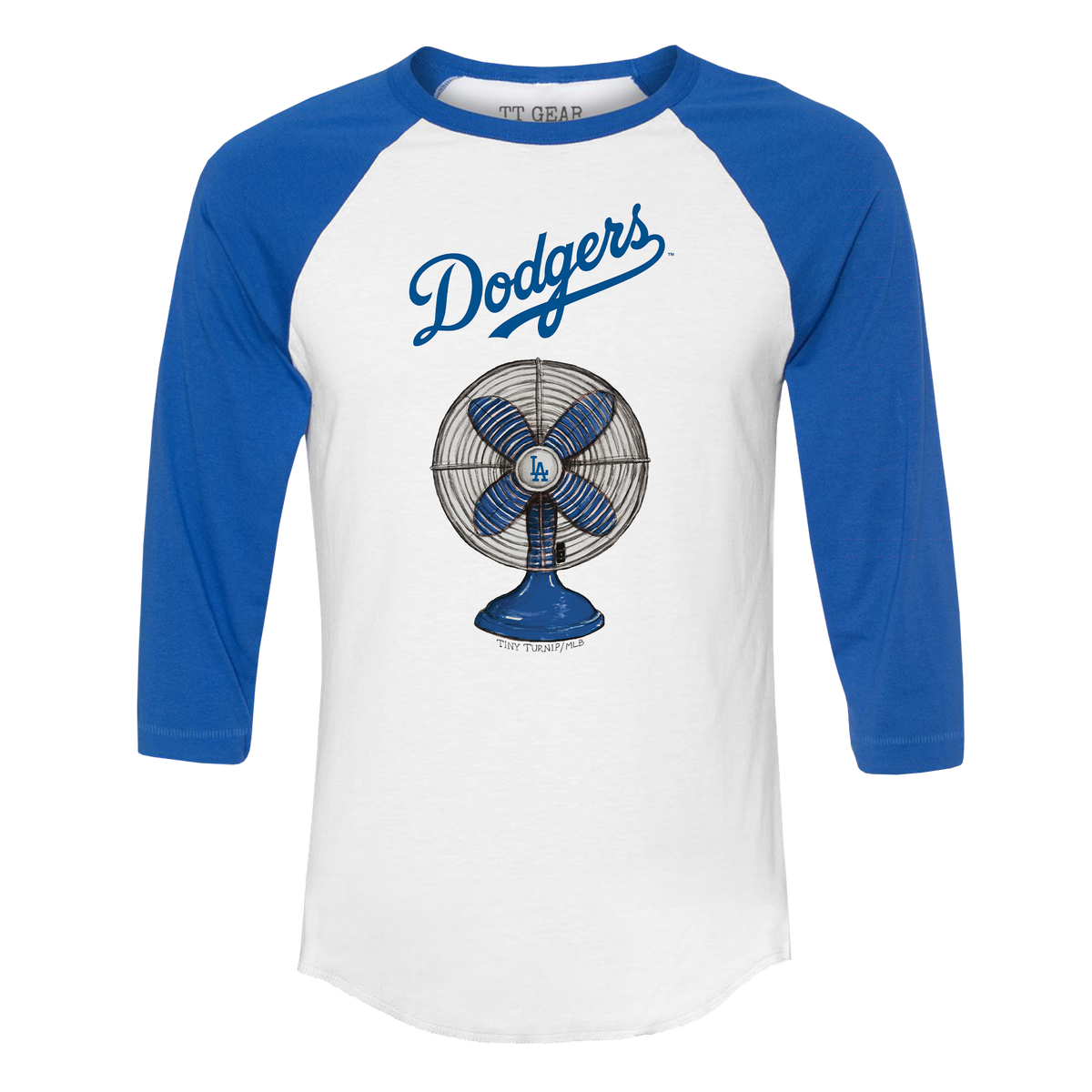 Los Angeles Dodgers Fan 3/4 Royal Blue Sleeve Raglan