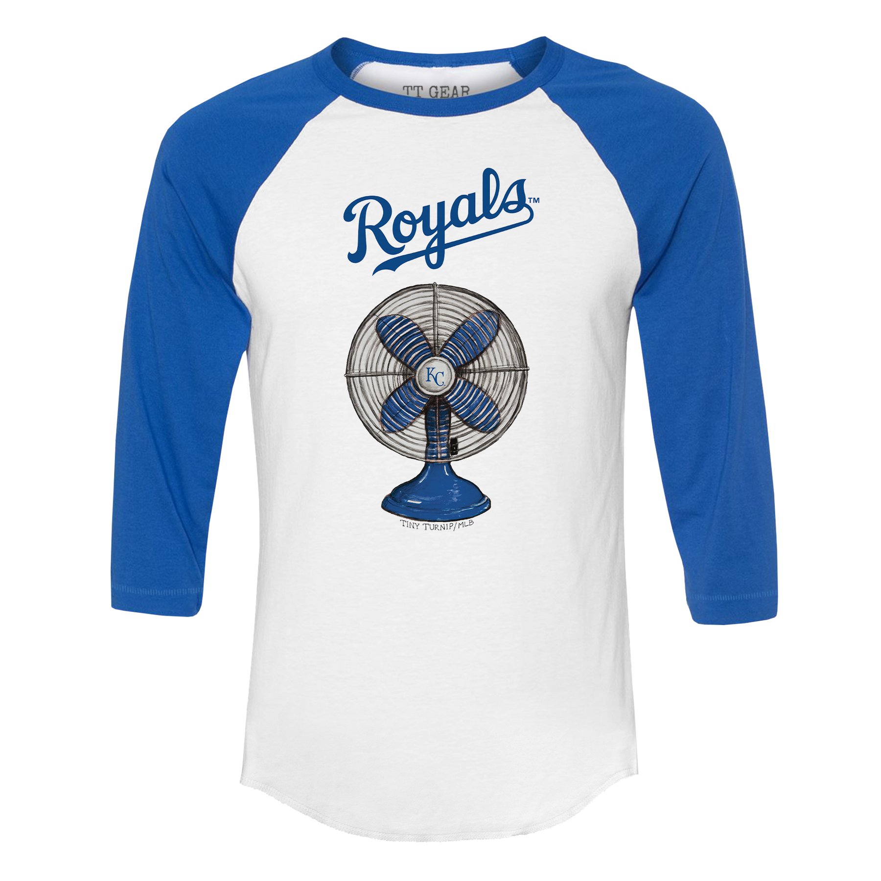Kansas City Royals Fan 3/4 Royal Blue Sleeve Raglan