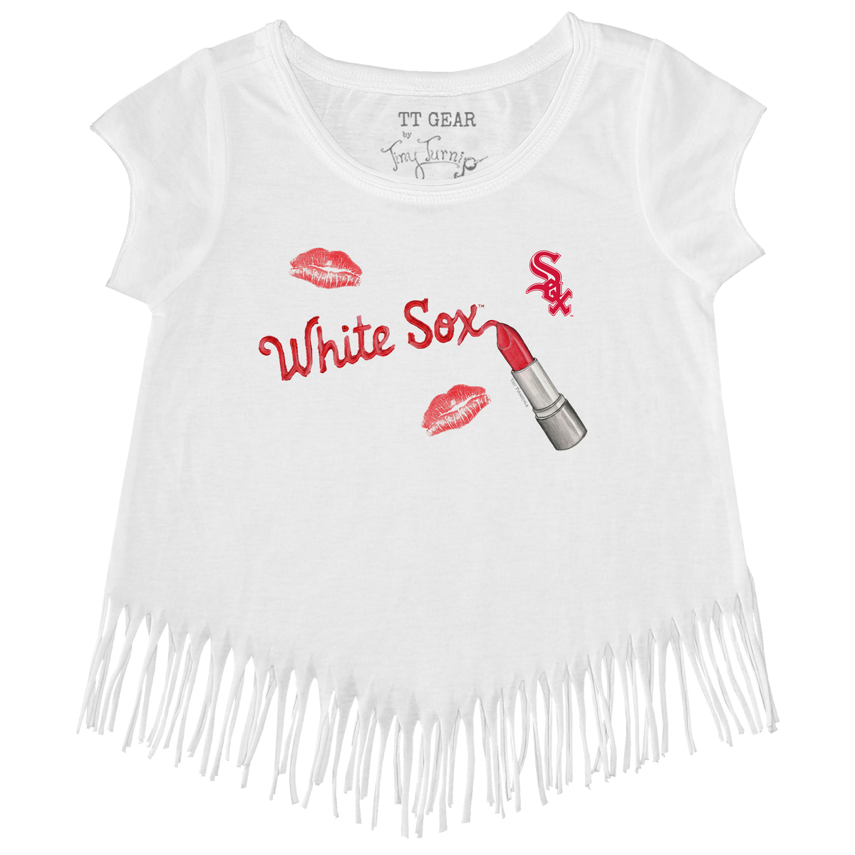 Chicago White Sox Lipstick Fringe Tee - Tiny Turnip