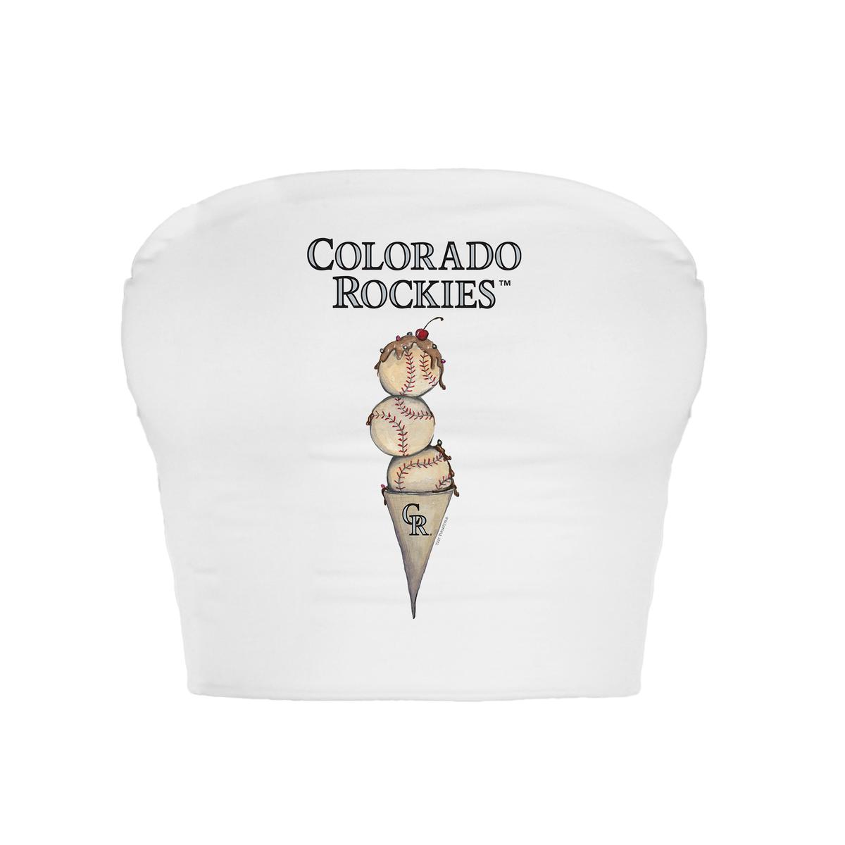 Colorado Rockies Triple Scoop Crop Tube Top