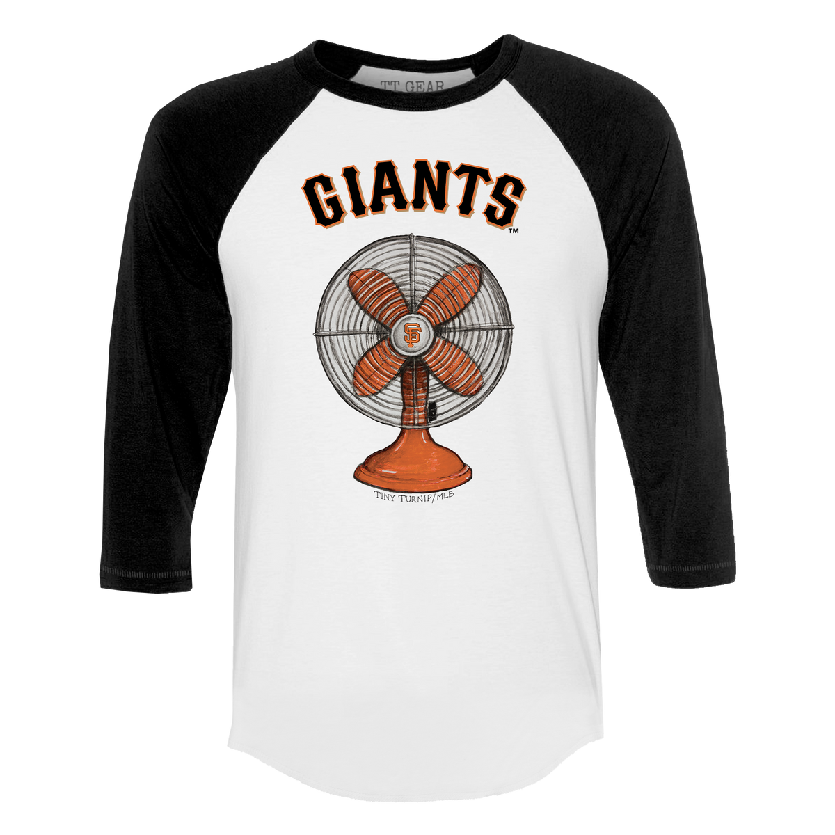 San Francisco Giants Fan 3/4 Black Sleeve Raglan