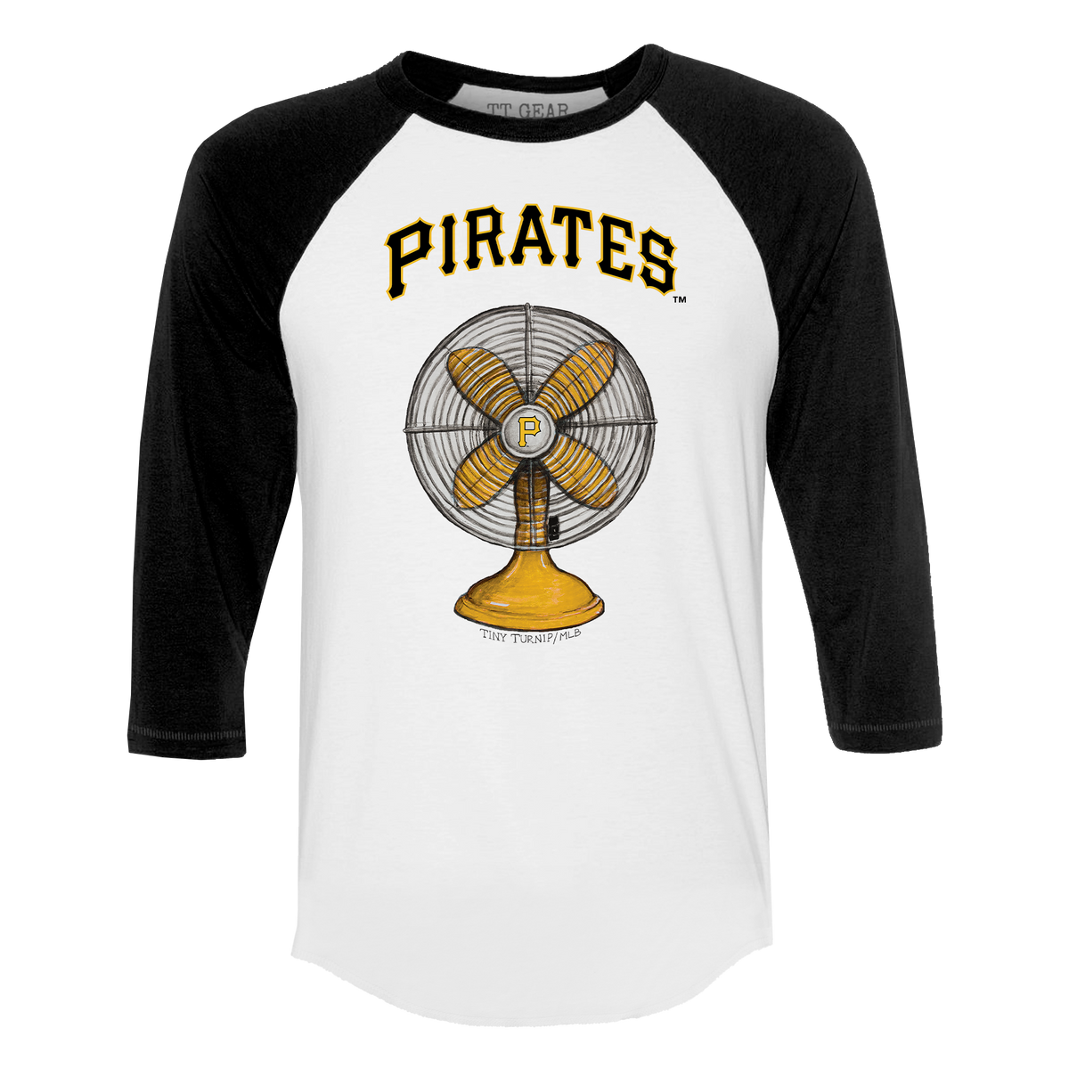 Pittsburgh Pirates Fan 3/4 Black Sleeve Raglan