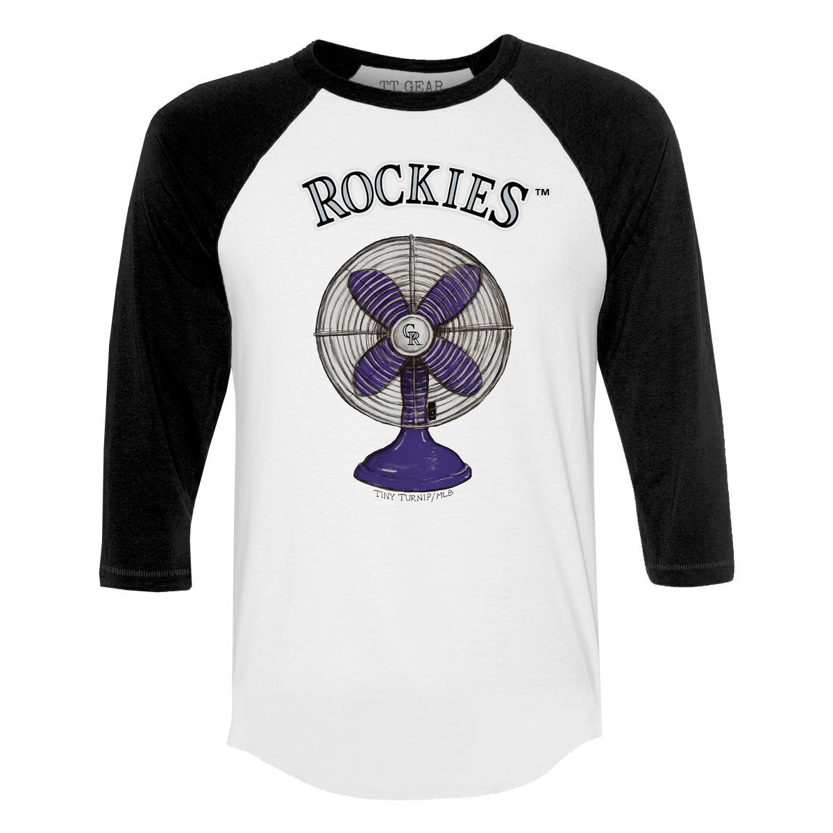 Colorado Rockies Fan 3/4 Black Sleeve Raglan