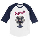 Washington Nationals Fan 3/4 Navy Blue Sleeve Raglan
