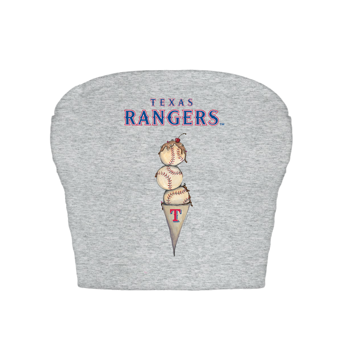 Texas Rangers Triple Scoop Crop Tube Top
