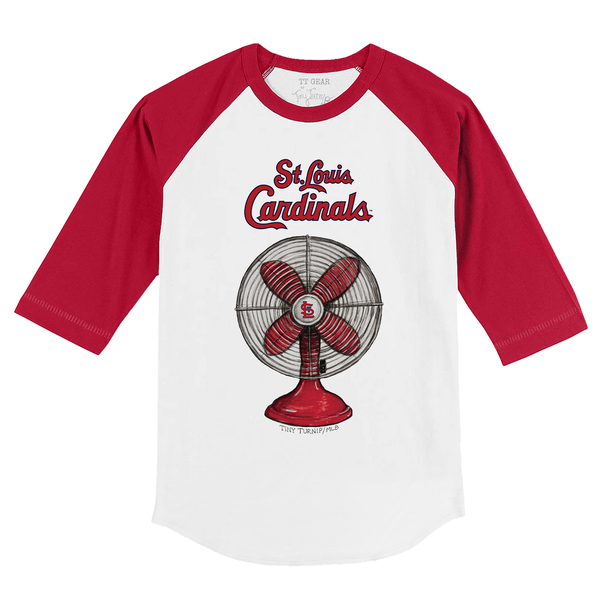 St. Louis Cardinals Fan 3/4 Red Sleeve Raglan