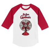 St. Louis Cardinals Fan 3/4 Red Sleeve Raglan