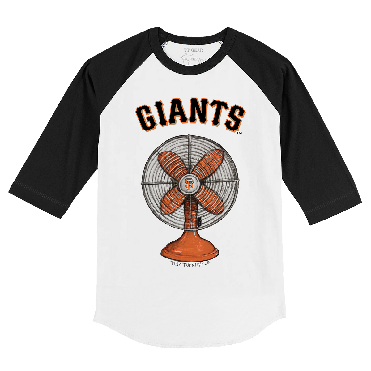 San Francisco Giants Fan 3/4 Black Sleeve Raglan