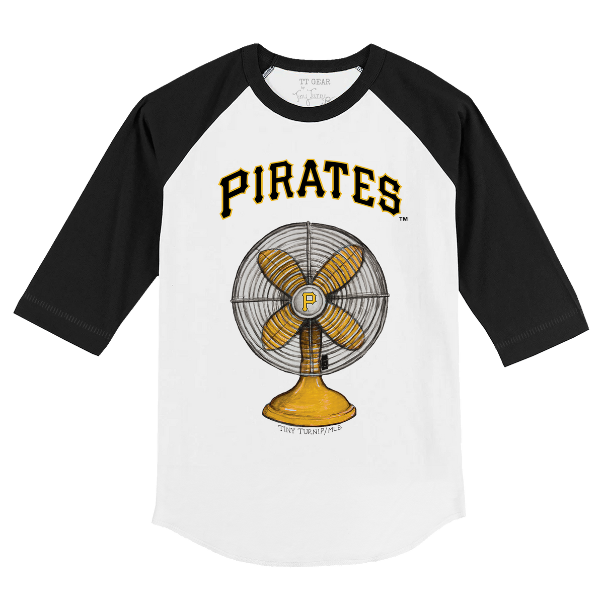 Pittsburgh Pirates Fan 3/4 Black Sleeve Raglan