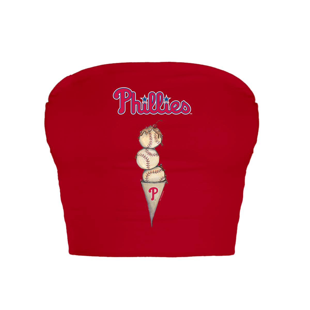 Philadelphia Phillies Triple Scoop Crop Tube Top