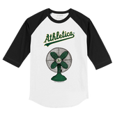 Oakland Athletics Fan 3/4 Black Sleeve Raglan