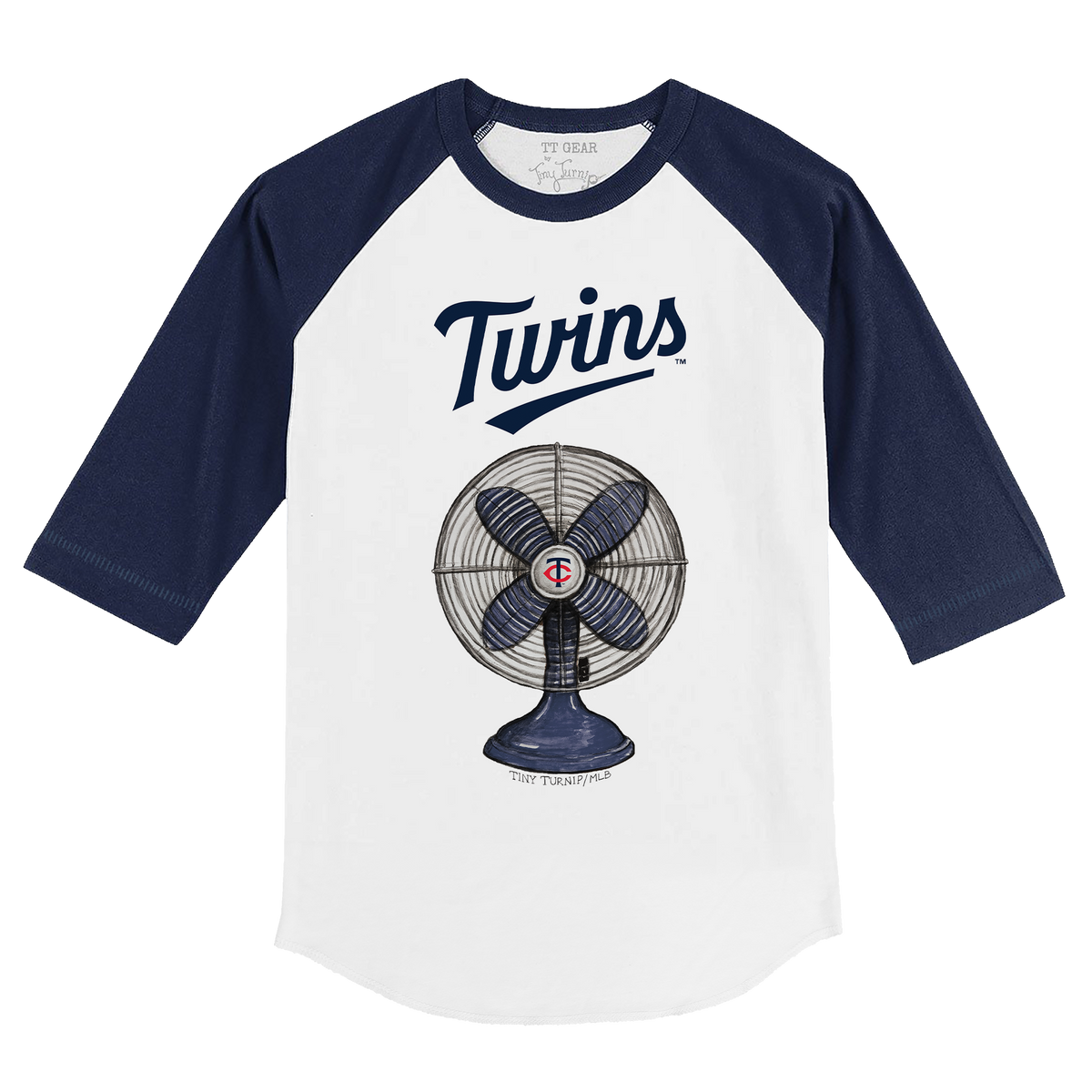 Minnesota Twins Fan 3/4 Navy Blue Sleeve Raglan